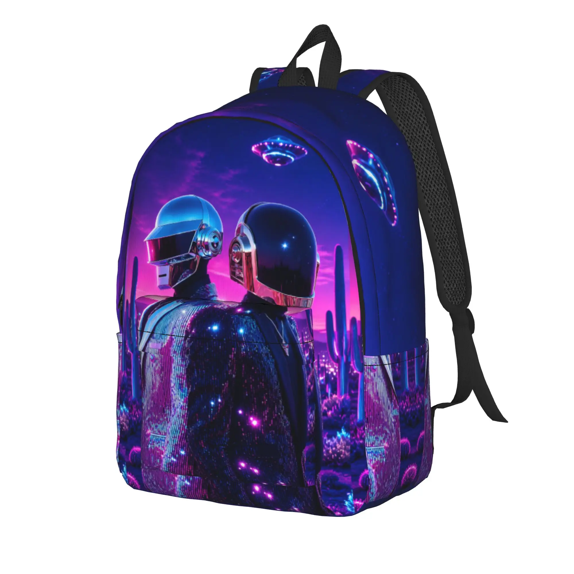 Daft Punk Electronic Music Backpack  Travel Backpacks Boy Designer Durable School Bags Aesthetic Rucksack