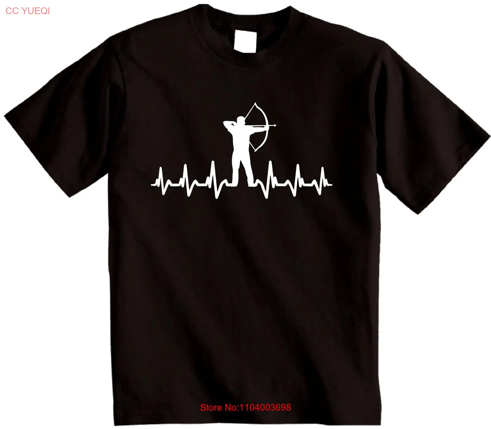 Archery tee It's in My Heartbeat Archery T Shirt Bow & Arrow Novelty t-Shirt