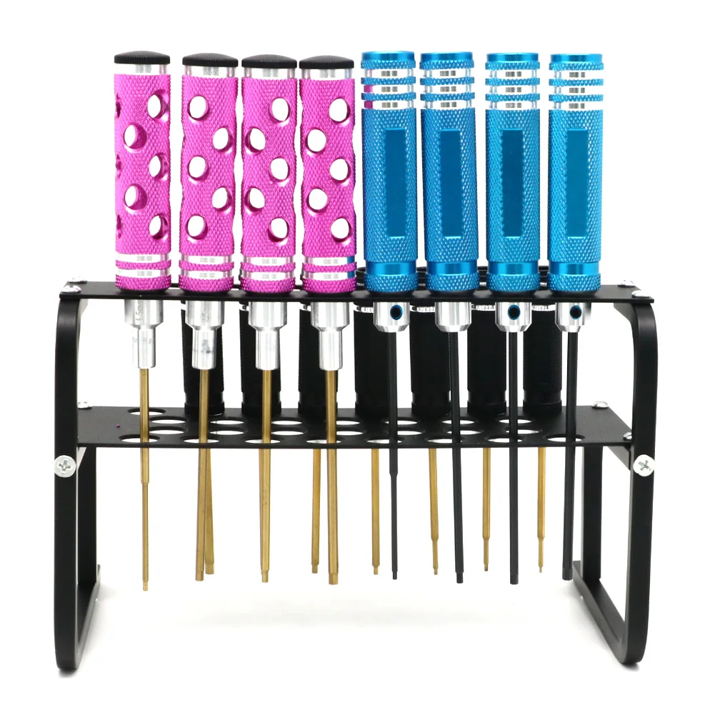 Screwdriver Storage Rack Holder Screwdriver Organizers for Hex Cross Screw Driver RC Tools Kit Organizers 30 Hole Without Tools