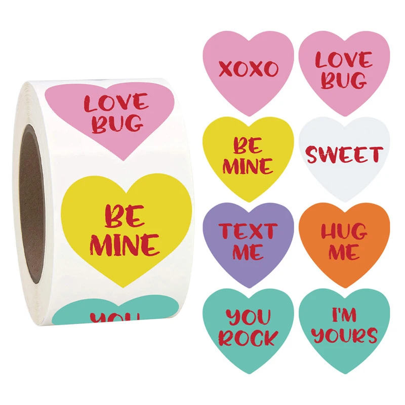 

Наклейки в виде сердца на День святого Валентина, 100-500 шт.