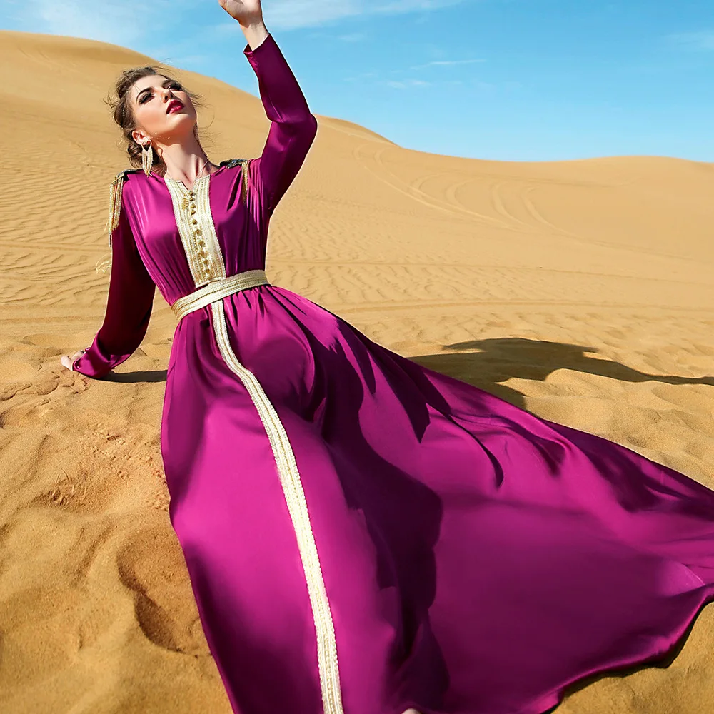 عباية فاخرة عيد رمضان فستان نسائي إسلامي دبي حفلة تركيا قفطان مغربي رداء أفريقي ماكسي فستان سهرة رسمي