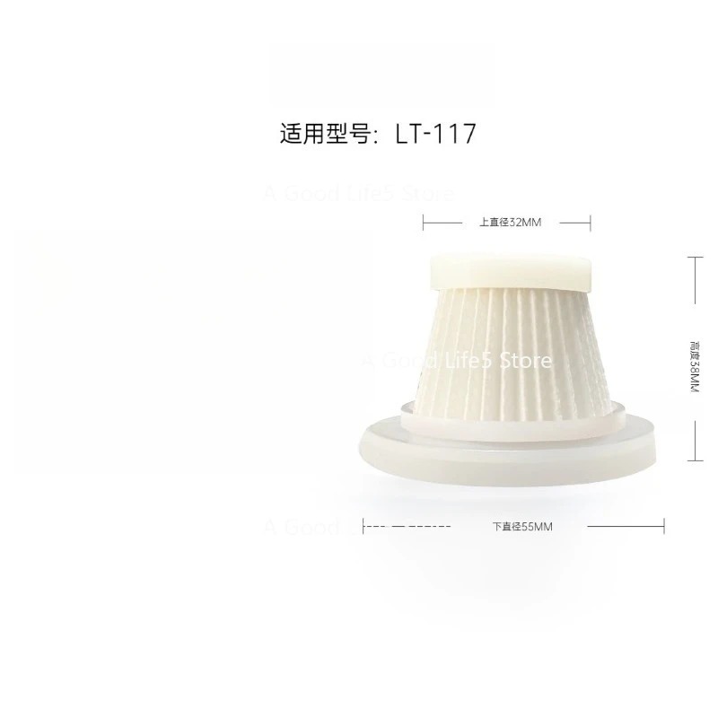 2 peças aplicam-se ao aspirador de pó de carro HIPA, carregamento sem fio de dupla finalidade doméstico de alta potência para elemento de filtro de aço inoxidável 304