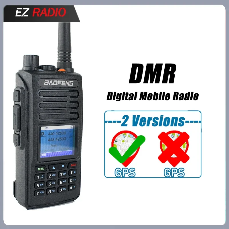 Baofeng DM-1702 Openg GD77 GPS Dual Mode Analog & Digital Walkie Talkie Tier 1+2 Dual Time Slot VHF 136-174 UHF DM-1701 Upgraded