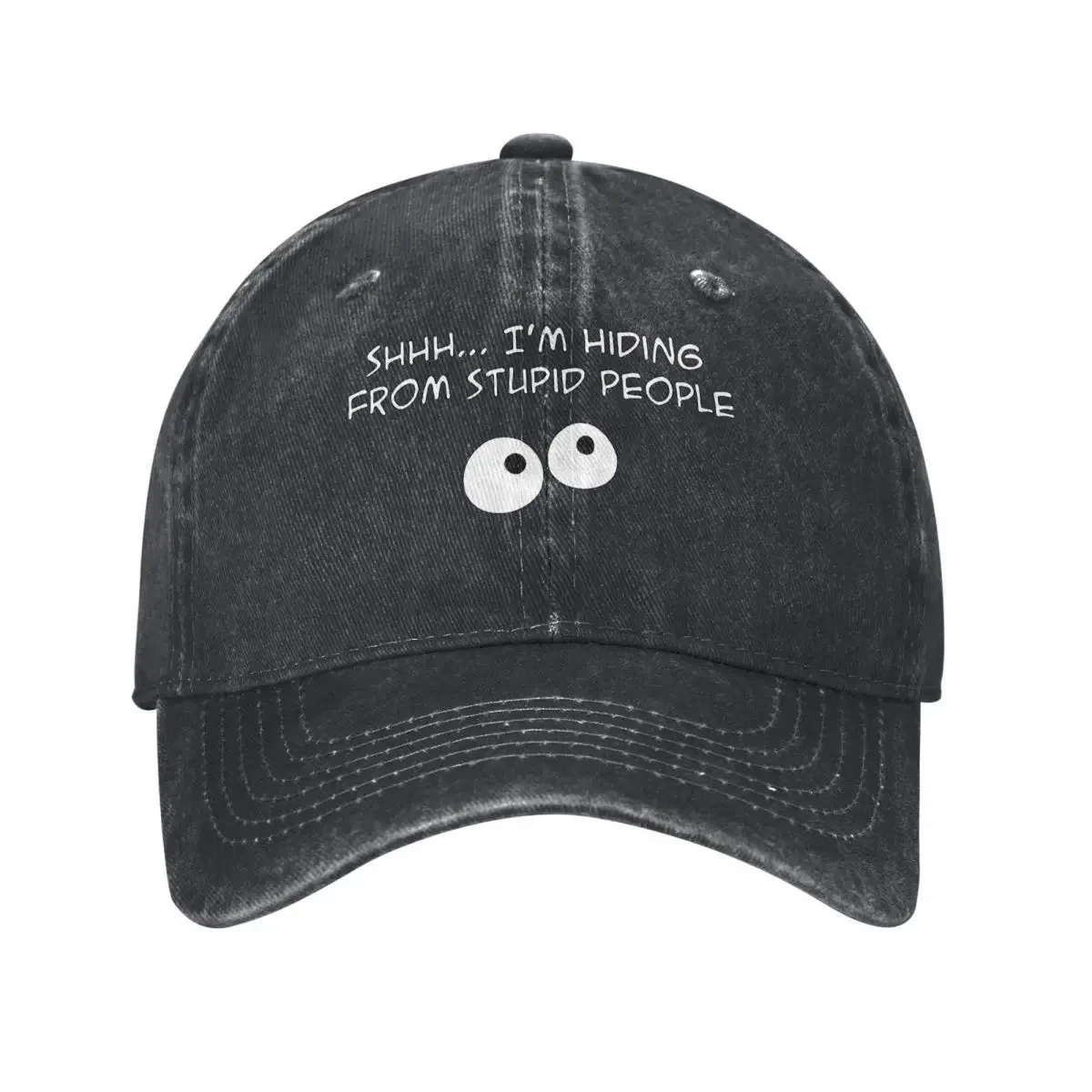 

Birthday Present, Funny Joke, Hiding From Stupid People demin Trucker Hat Lightweight Caps Women Cap Man Summer