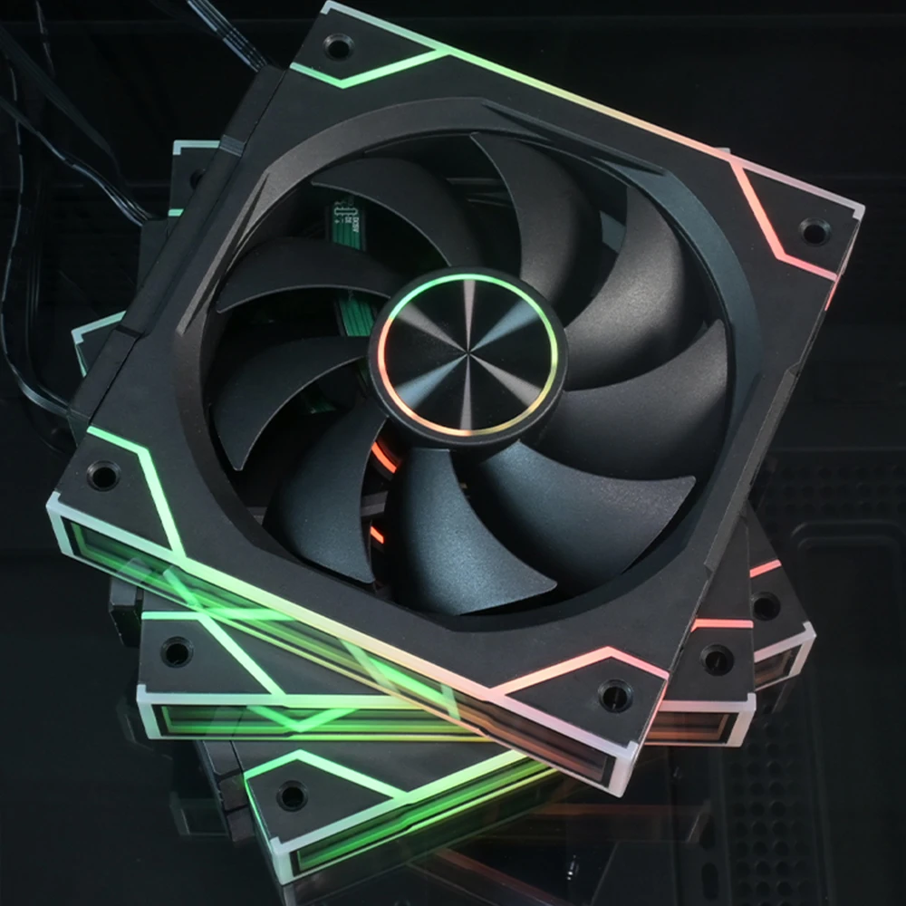 Модульный охлаждающий вентилятор SOONCOOL для корпуса игрового ПК 120*120*25 мм ШИМ-кулер ARGB для корпуса компьютера, 3 шт.