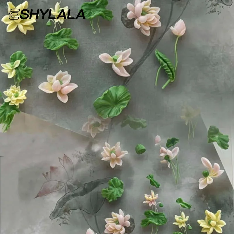 Forma do paznokci 3D z kwiatami, seria: konwalie, lotos, DIY, wysoka transparentność, szablony do paznokci, dekoracje do paznokci.