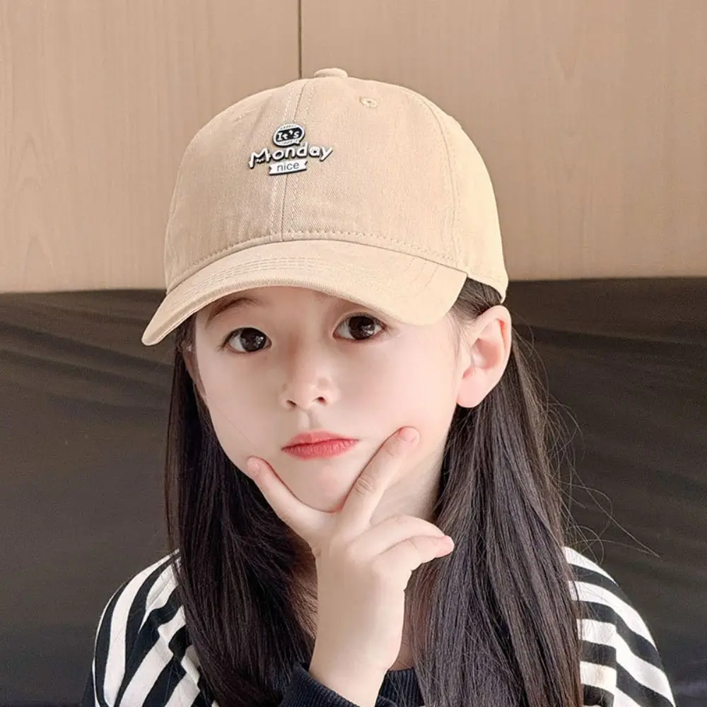 

Korean Style Children Candy Color Baseball Hat Quick-dry Anti-UV Summer Sun Hat Cute Letter Embroidery Girls Peaked Cap Outdoor