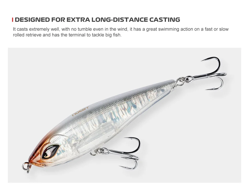 Noeby-Stickbait Pencil, 150mm 77g, Sinkender Pencil, Hochleistungsfähig, 4X Haken, Künstlicher Hartköder, Offshore-Salzwasser-Angelköder – Detail 9