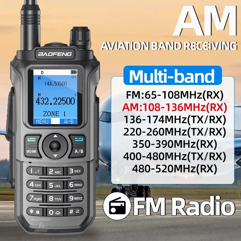 شاحن Baofeng UV 21 Pro Walkie Talkie 16KM AM طويل المدى مقاوم للماء متعدد الموجات من النوع C