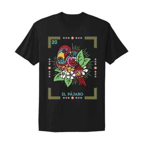 El Pajaro Tarjeta Loteria Mexican Bingo T-Shirt