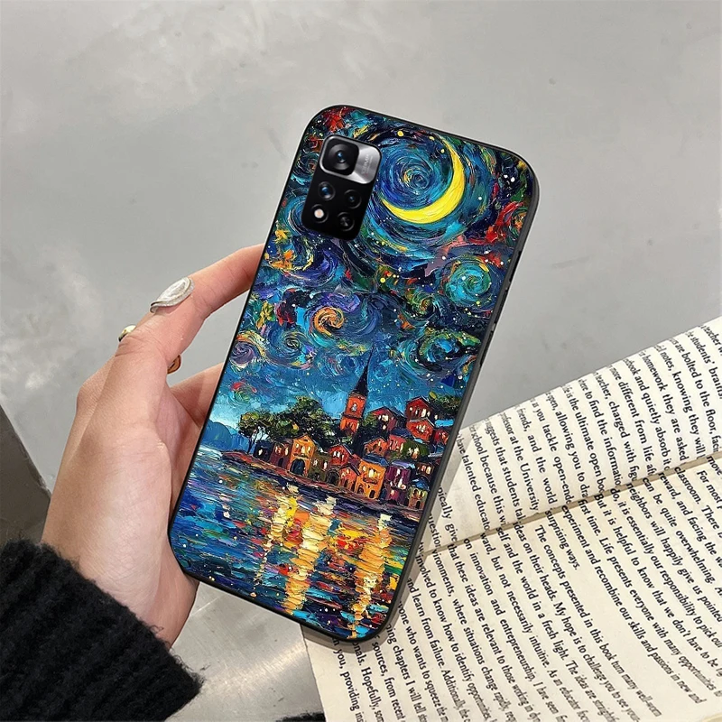

Phone Case For Xiaomi Redmi note 14 Pro 14 13 12 11 10 Pro 14S 12S 11S Redmi 14C 13C 10 Star Night Scenery