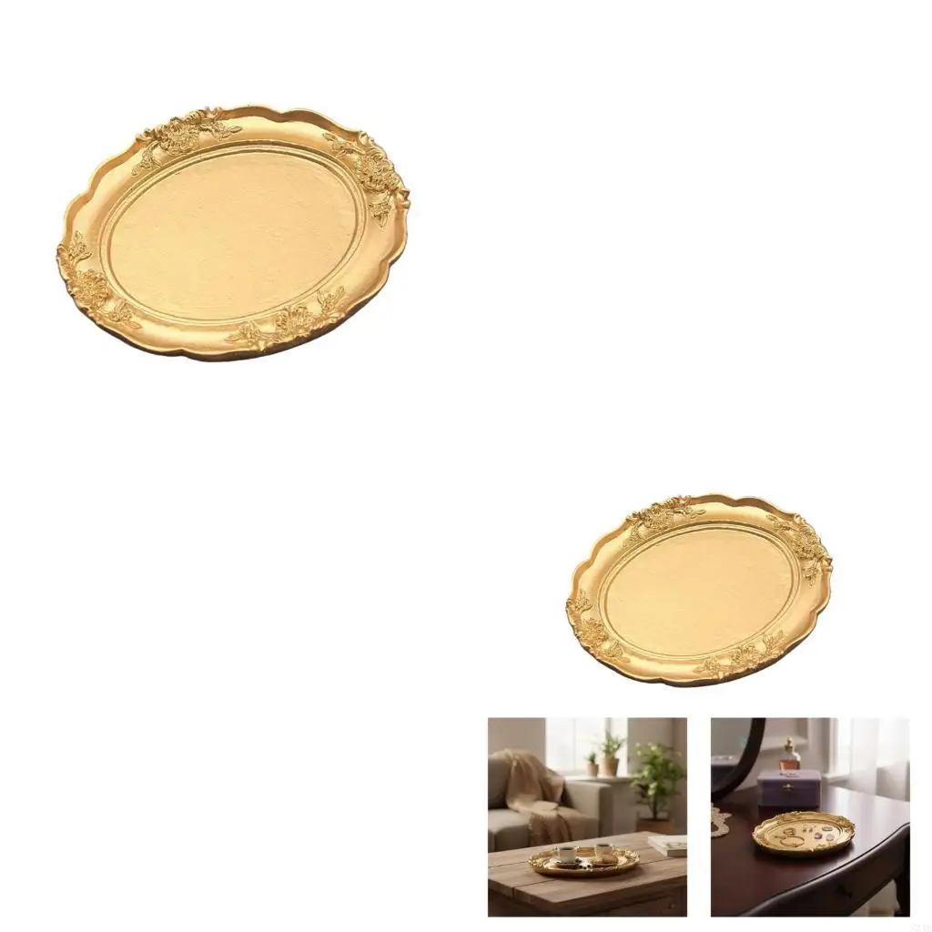 

Elegant Oval Resin Accessory Tray Smooth Surfaces Multipurpose Storage Organiser