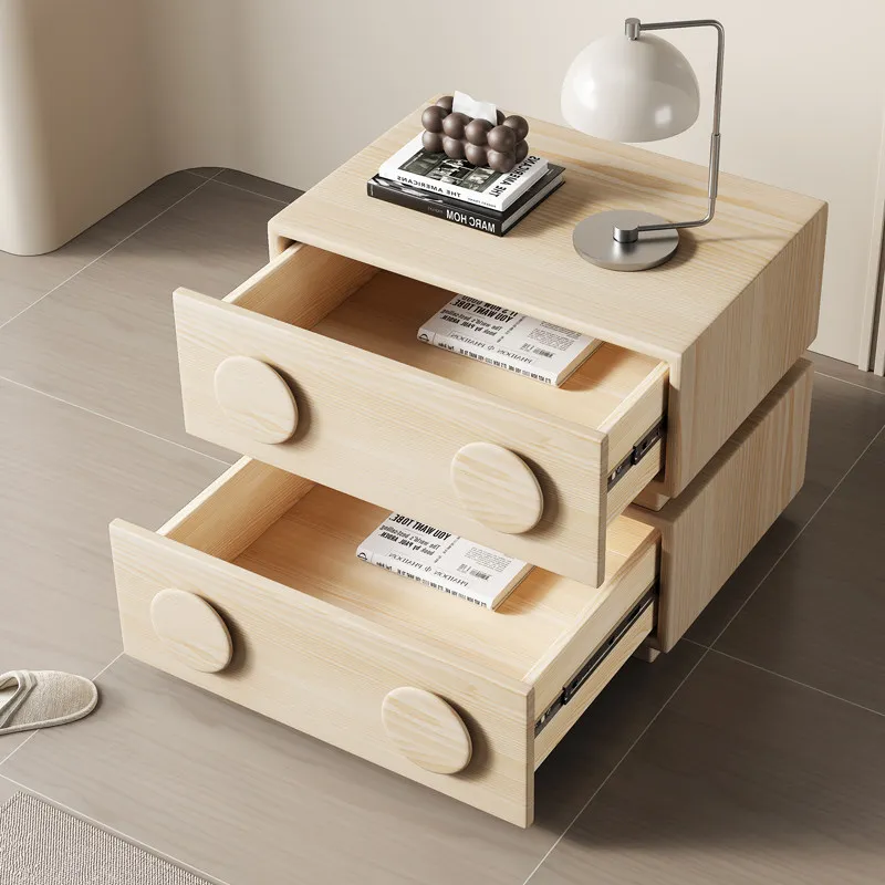 Master Wooden Bedside Table Narrow Little White Cabinets Bedside Table Drawers Design Comodino Camera Da Letto Nordic Furniture