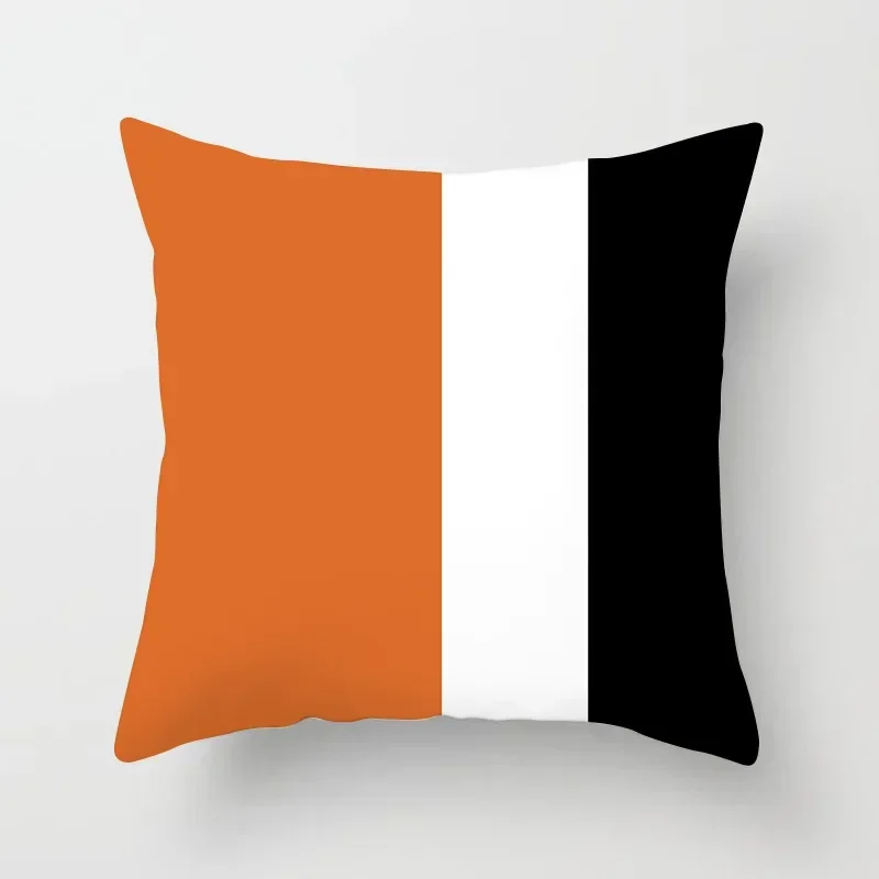 Nordic Orange Pattern Sofa and Bedside Pillow Cover Modern Simple Casual Waist Head Pillow Cushion Cover Pillows Decor Home 45cm