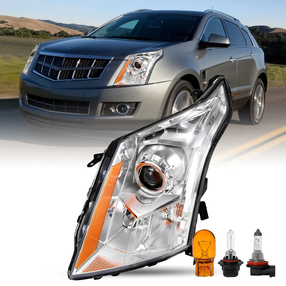 

For 2010-2016 Cadillac SRX Halogen Left Side Projector Headlight LH W/Bulbs