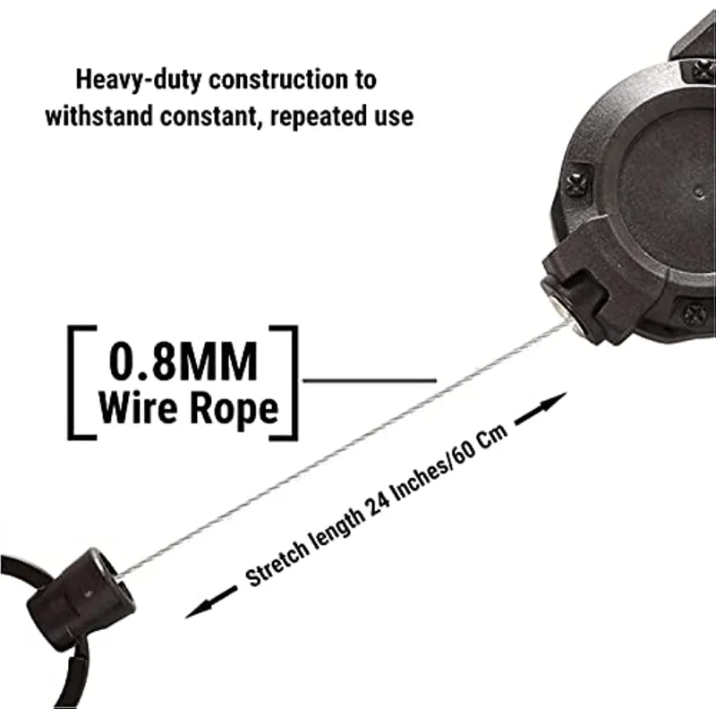 Theft Key Holder Outdoor Automatic Retractable Wire RopeKeychain Accessories Keychain,Belt Key Telescoping Hook Backpack Buckle