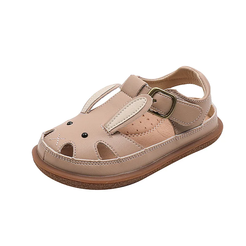 Sandali per ragazzi e ragazze dei cartoni animati estate Cute Toe protezione del piede sandali in pelle per bambini scarpe per bambini All-match