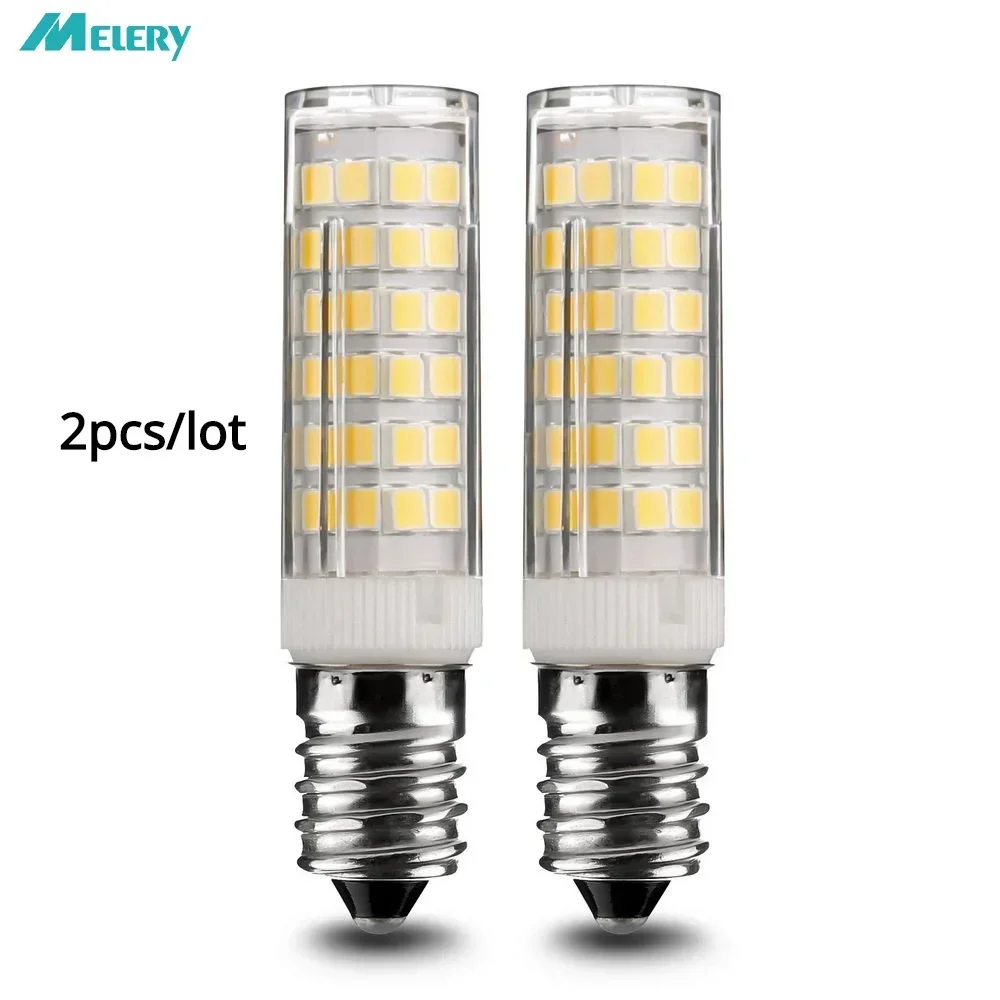 E14 LED Light Bulbs Screw Incandescent 5W Lamp 500LM Warm Cold White Fridge Chandelier 360 Degree Beam Angle Lightbulb 2PACK