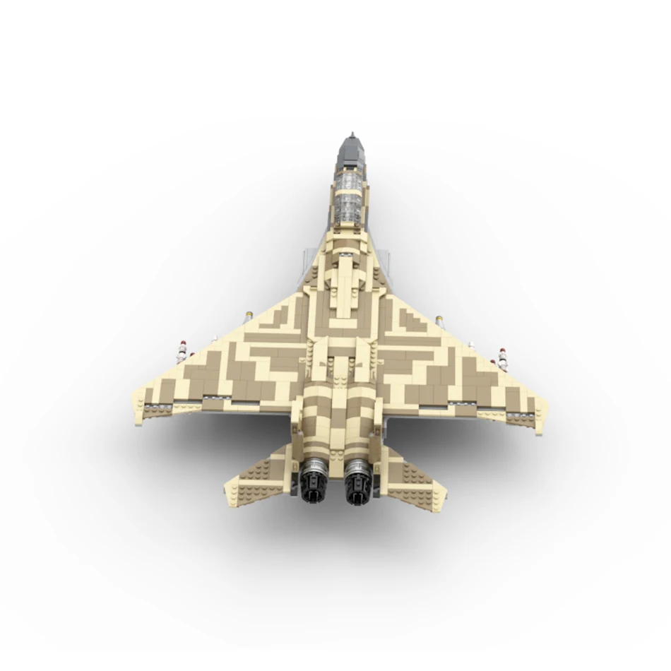 MOC 군사 시리즈 미국 F-15E 스트라이크 이글 듀얼 미션 전투기 빌딩 블록 모델 기술 벽돌 장난감 세트 어린이 취미 선물