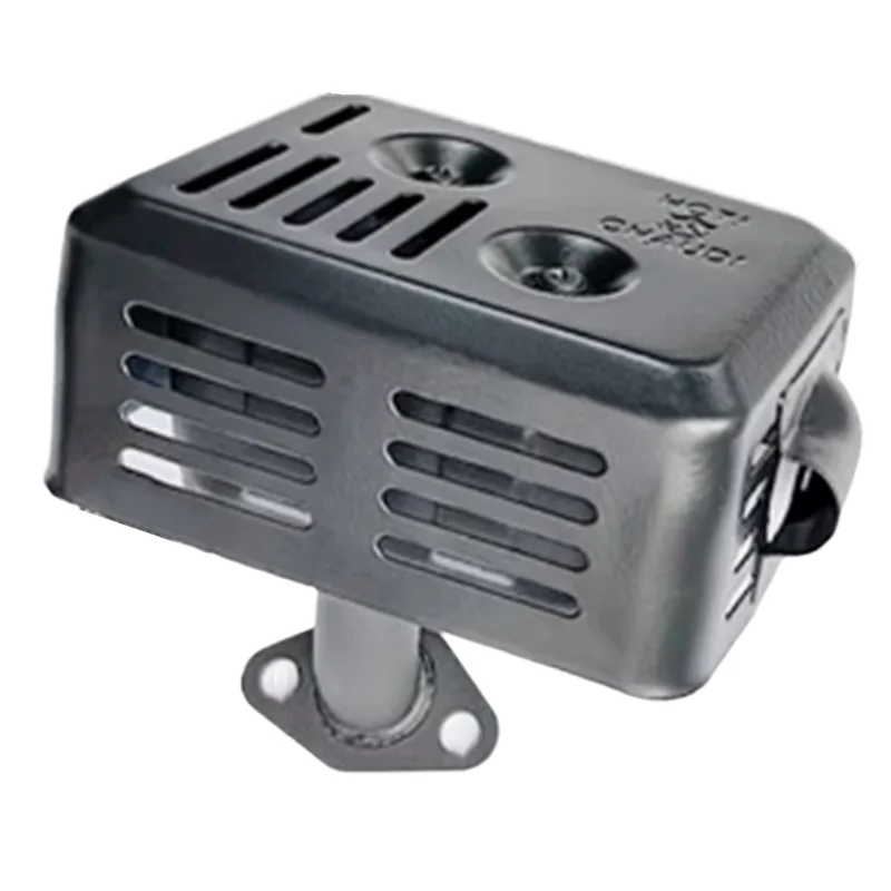 Per HONDA GX110 GX120 GX140 GX160 GX200 5.5 Per HP 6.5 Per HP Silenziatore Di Scarico Sistema-Nero Con Guarnizione Scudo Termico