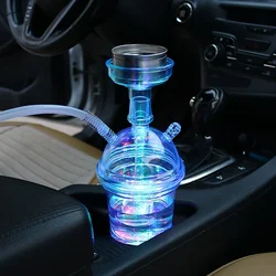 Hookah Box Modern Acrylic Portable Cachimbas Hose Pipe Smoking Hookah Small with LED Light Narguile Hookah Accessories кальян