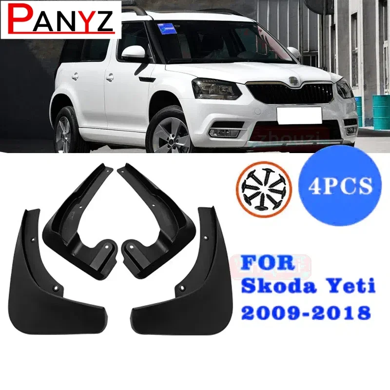 4PCS CAR Mudflaps FOR Skoda Yeti 2009-2021 Mudguard Fenders Mud Flap Guard Splash Fender Mudguards accessories auto styline