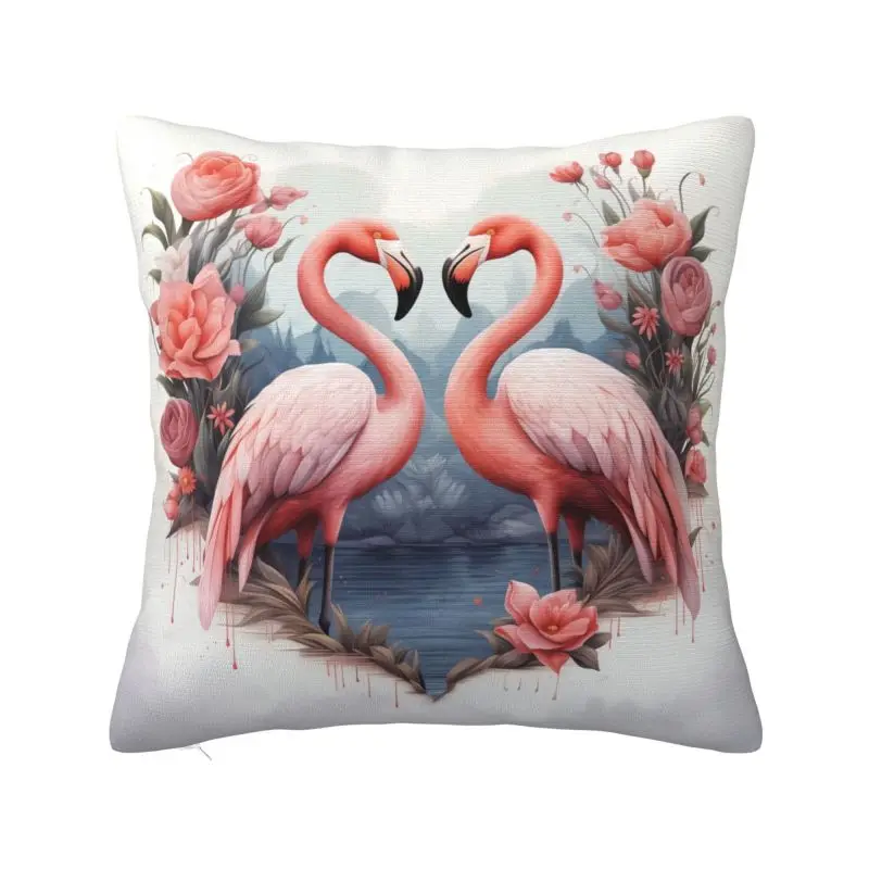 

Custom Valentines Day Flamingo Pillow Covers Valentines Day flamingo Luxury Cushion Cover Velvet Pillowcase
