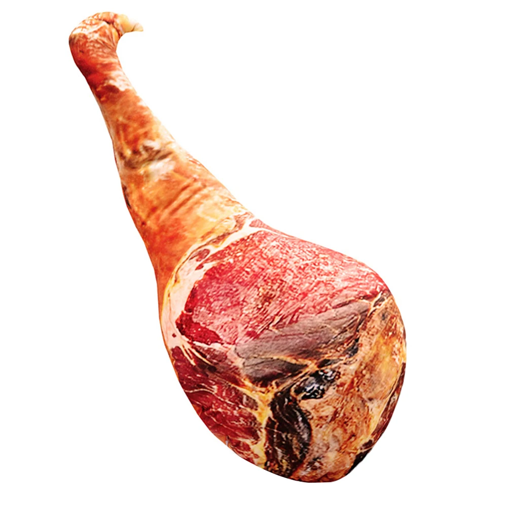 Almohada de jamón de 50Cm, cojín de comida simulada divertida, cojín decorativo de relleno creativo para el hogar y la Oficina, regalo para amigos