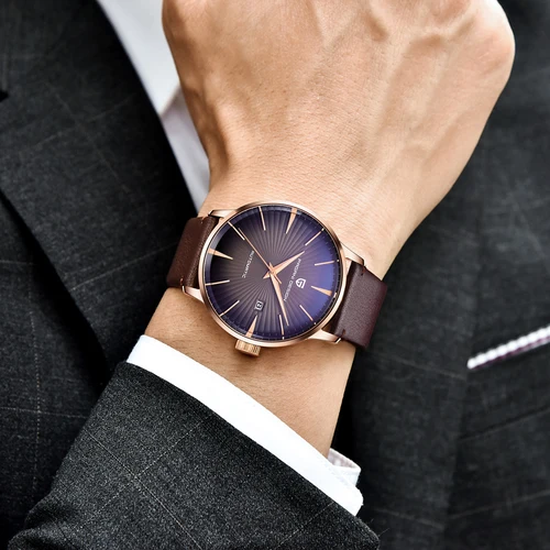 Imagen 2 del producto Relojes PAGANI DESIGN para hombre de cuero 2025, nuevo reloj mecánico de lujo para hombre, reloj Simple de cristal de alta resistencia con mineral resistente al agua hasta 30m