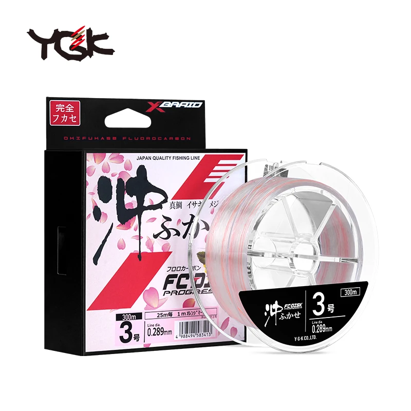 

YGK FC Disc Прогрессивная плавающая фторуглеродная леска - прогрессивная плавучесть, высокая износостойкость для морской рыбалки на лодке