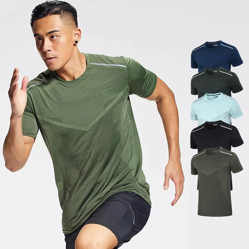 Men Compression Running Short Base T Shirt Male Fitness Sport Basketball Football Gym Camping Hiking Riding Tee Clothes B19 image 2