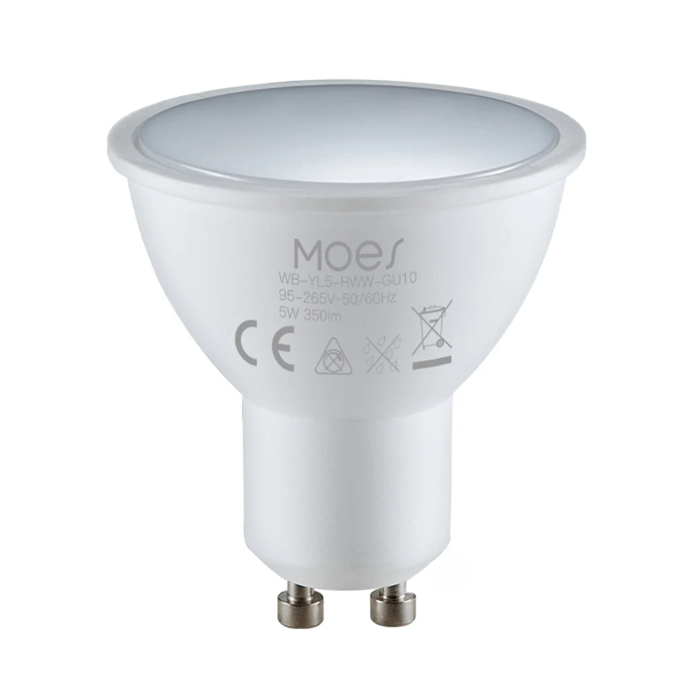 MoesHouse Smart LED Bulb 400LM GU10 Light Bulb Wi-Fi 2.4GHz Work with Alexa Google Assistant RGB Color Changing Dimmable Lamp