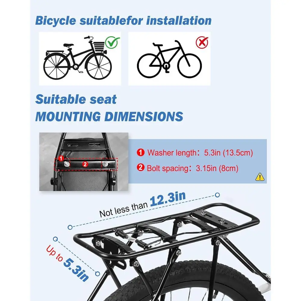 مقعد خلفي لدراجة الأطفال مع وسادة ومسند ظهر وميزات أمان للأعمار من 5 سنوات فما فوق