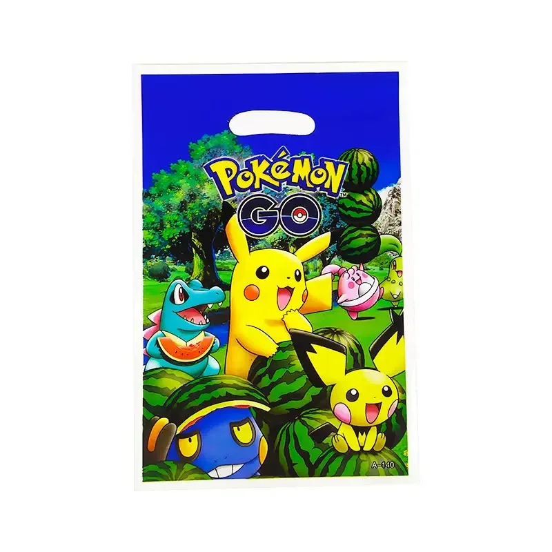 Pokemon Pikachu Bomboniere Sacchetti regalo Borsa Compleanno oodie Borse Bottino Decorazione Forniture Pikachu Goodie Piccole snack borse