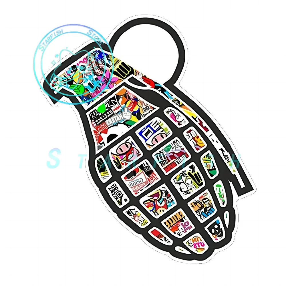 

Drift Style Multi-color Bomb Pattern Car Fuel Tank Cover Sticker Bomb Sticker PVC Material Method Waterproof and Sunscreen