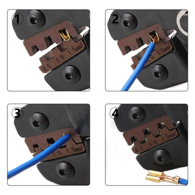 For TAB 2.8 4.8 6.3 Car Terminals Crimping Pliers 0.5-2.5mm²/23-13AWG High Precision Jaw Wire Electrical Hand Tools SN-48B