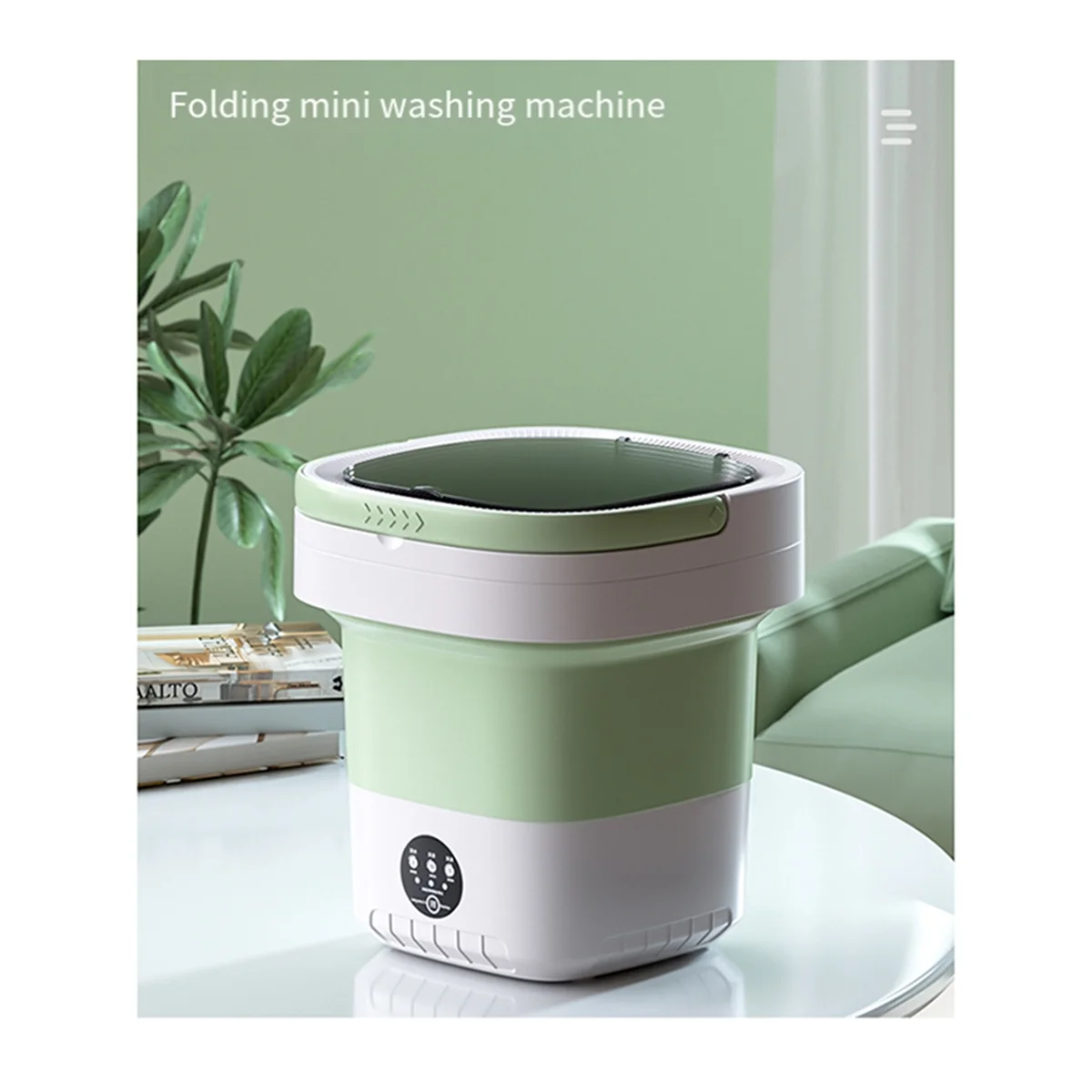 Mini Folding Washing Machine 12L Capacity Automatic Home Portable Multifunction Baby Underwear Washing Machine EU Plug C