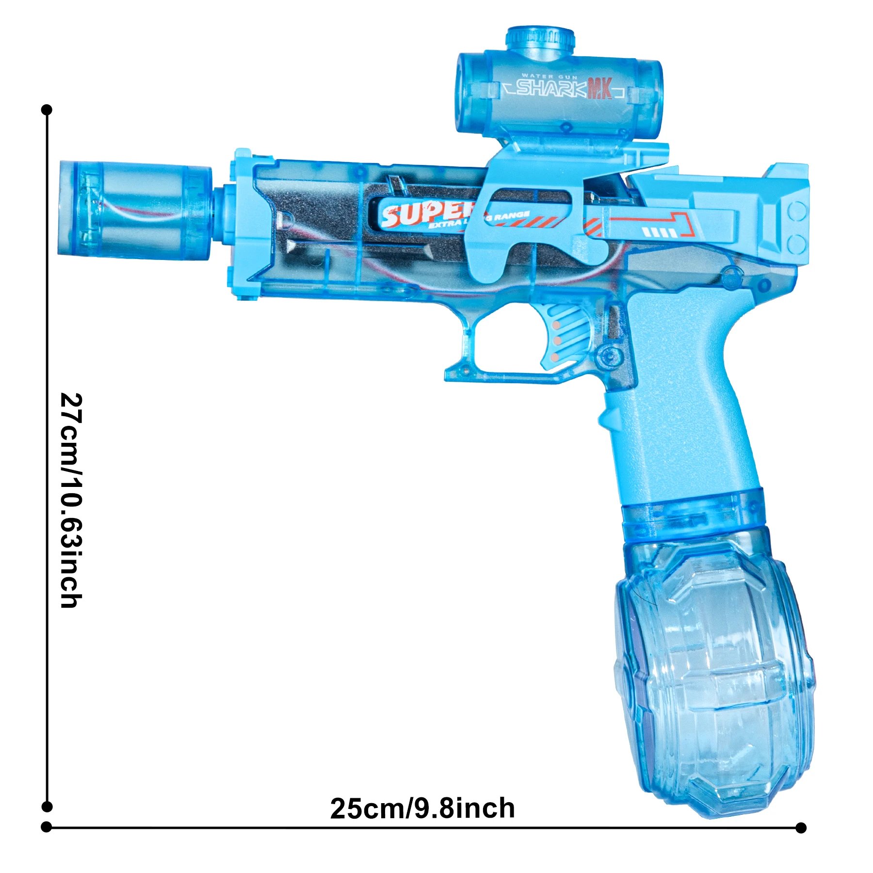 ユニラボ 電動水鉄砲、ハイパワー プレイサイレンサー、大容量、ビーチプール夏の楽しみ、夜間バトル、究極の夏の贈り物