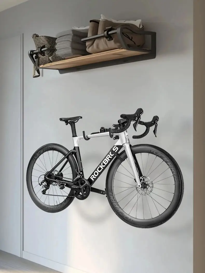 ROCKBROS Fahrradhalterung für Lokalen Versand, Horizontaler Fahrradhaken, Verstärkte Wandmontage für Garage und Zuhause, Verstellbarer Fahrradständer