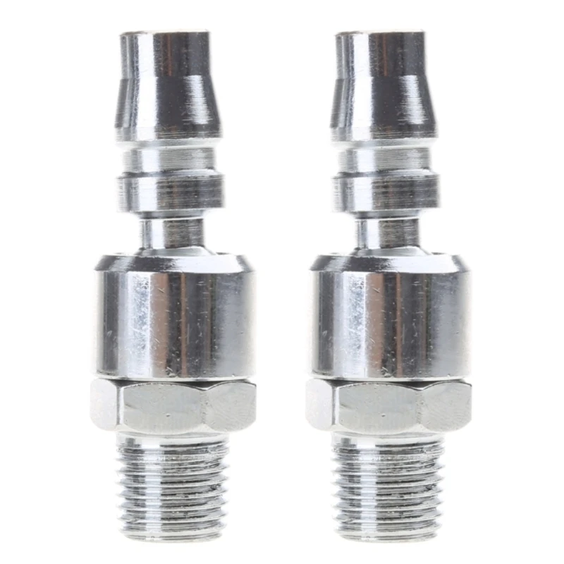 

Durable Nickel-Plated Iron Joint 1/4NPT Air Hose- Connector Set for DIY Projects Hardware and Industrial Use