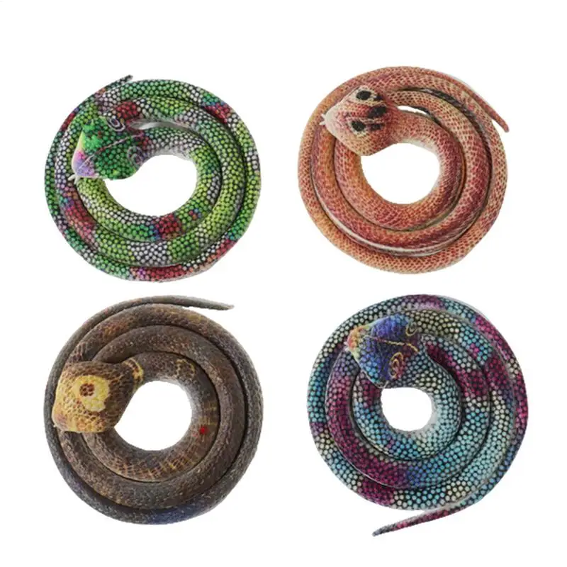 New Realistic Simulation Snake Model Scary Rubber Snakes Tricky Pranks Toys Horror Toy For Halloween Event Party Gag Gifts