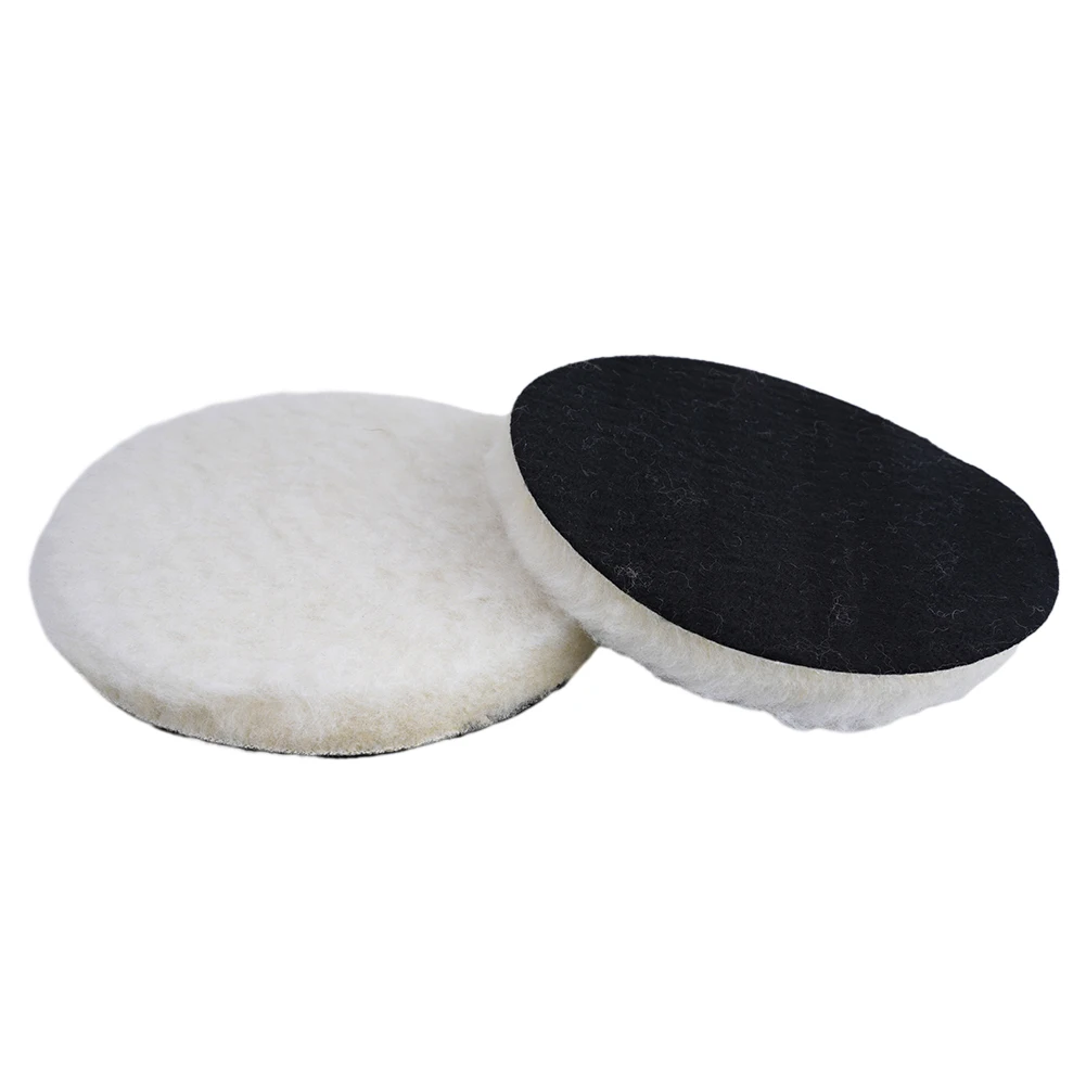 2pcs Auto Wool Buffing Polishing Disc Pads 5/6/7 Inch Car Buffer Bonnets Sanding Waxing Buffing Auto Washing Accessories