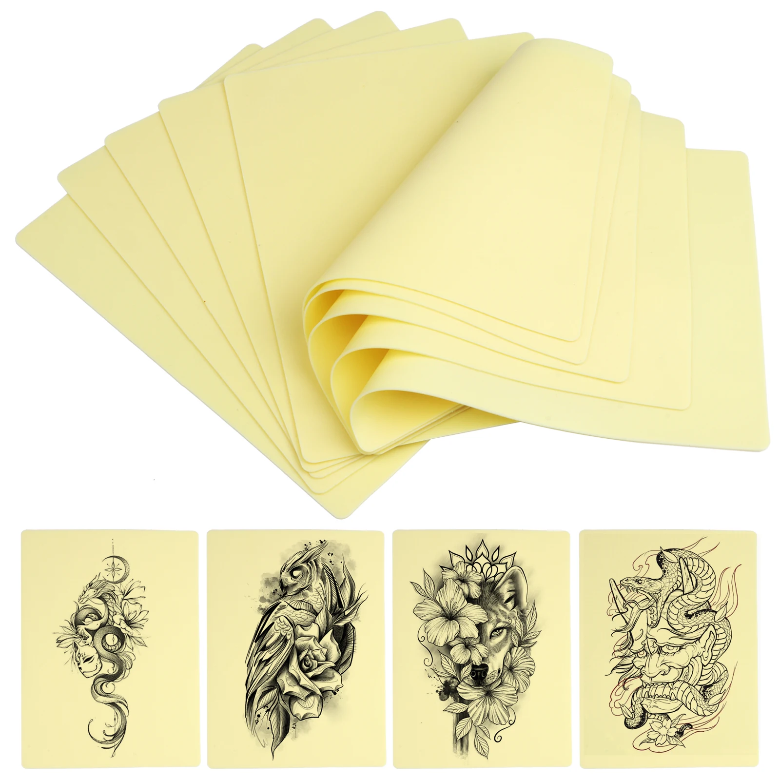 

DQFART 20x29cm 3mm Thick Double-Sided Silicone Tattoo Practice Skins Easy To Color Ideal for Beginners And Professional Artists