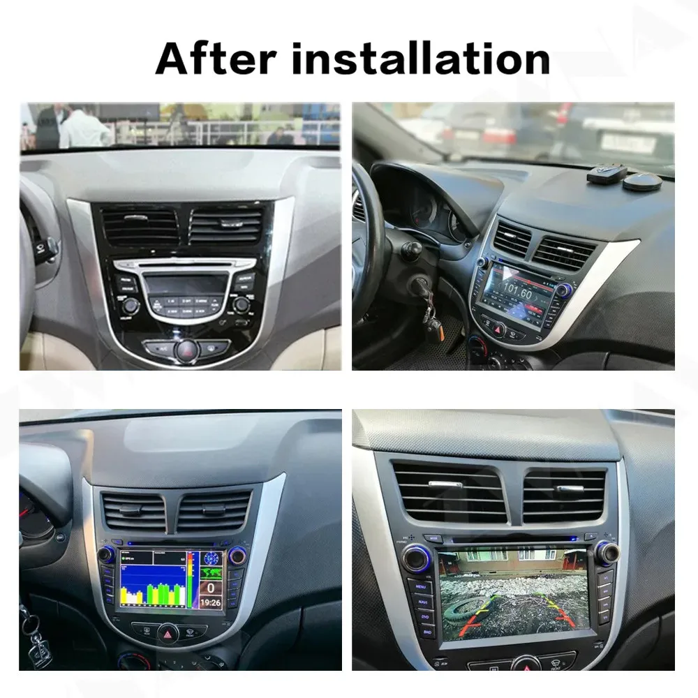 For HYUNDAI VERNA ACCENT SOLARIS  Car Radio Carplay Android 2 Din Automotive Screen Multimedia Auto GPS Audio Head Unit Stereo