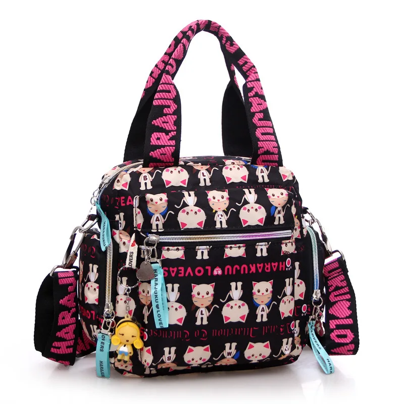 New Woman Cowboy Bag Candy Color Cute Shoulder Bag Girl Harajuku Baby Handbag 2026 Multi-functional Oxford Cloth Messenger Bag
