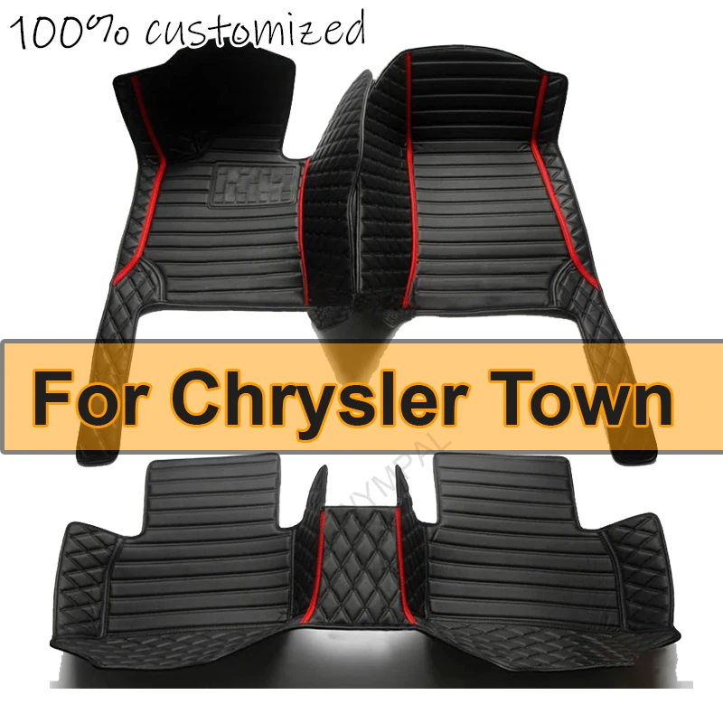 Car Floor Mat For Chrysler Town & Country 7 Seat 2013~2016 Waterproof Protection Pad Carro Rear Trunk Floor Mat Car Accessories