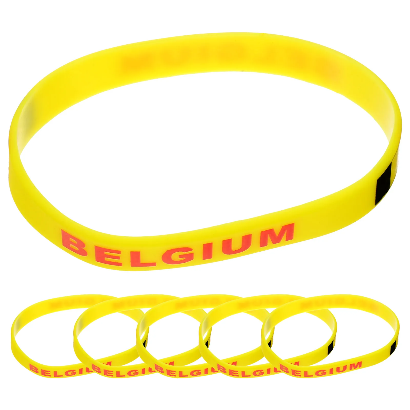 

6 Pcs Silicone Bracelet Country Wristband Basketball Cheer for Your Comfortable