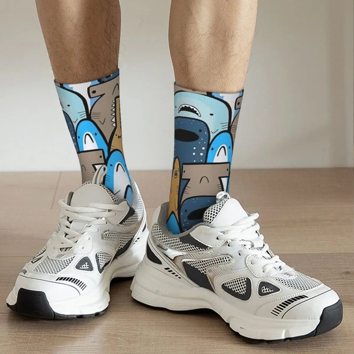 Chaussettes requin pour adultes, chaussettes unisexes, chaussettes pour hommes et femmes