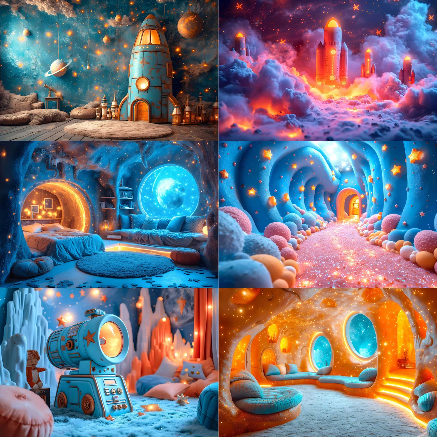 

Space Adventure Theme Background Boy Children Spaceship Stars Sky Scene Decoration Birthday Party Photography Studio Props Gift