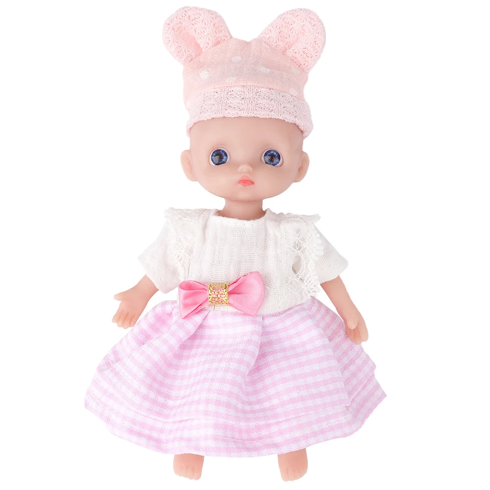 IVITA WG1568 5.51inch 100g 100% Full Body Silicone Reborn Baby Dolls Mini Unpainted Unfinished Realistic Doll for Children Toys